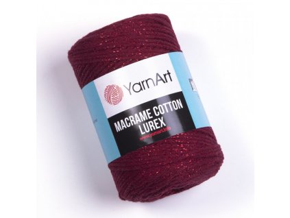 Macrame Cotton Lurex  - 739 Vínová