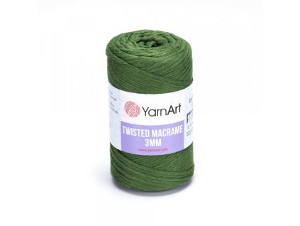 yarnart twisted macrame 3 mm 787 zelená