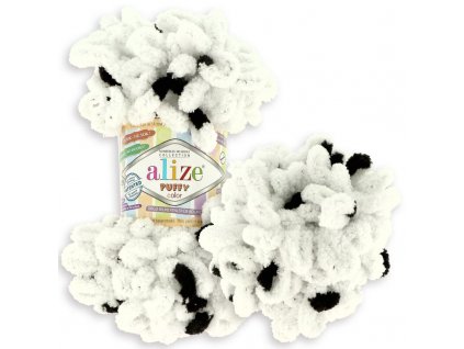 alize puffy color 6450 bielo cierna id54421