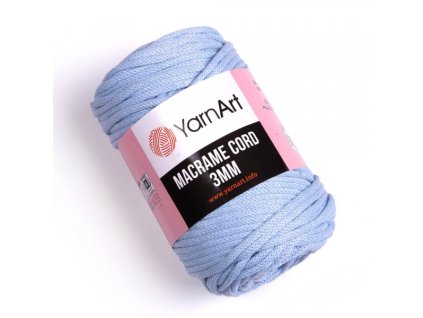 Macrame Cord 3mm - 760 Světle modrá