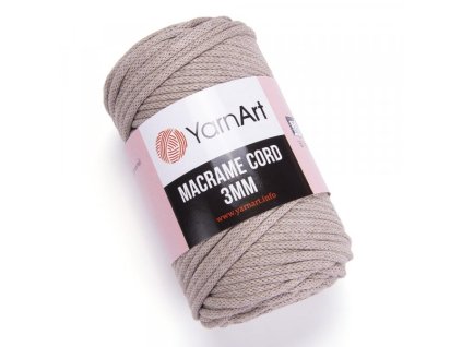 Macrame Cord 3mm - 768 Světle hnědá