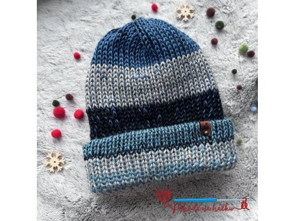 čepice Miláno mix modrá