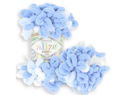 alize puffy color 6371 modro biela id50117
