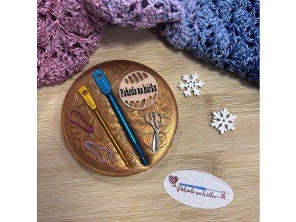 Podtácek Pohoda na háčku / bronzový