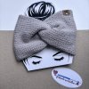 Pletená čelenka Merino / světle šedá