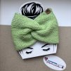 Pletená čelenka Merino / světle zelená