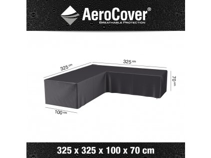 Obal na sedací soupravu ve tvaru L, ROVNORAMENNÁ 325x325x100x70 cm Aerocover