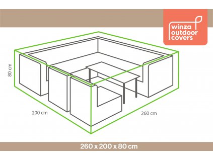 10907 Obal na sedací soupravu čtverec 260x200x80 cm Winza 8711666027288