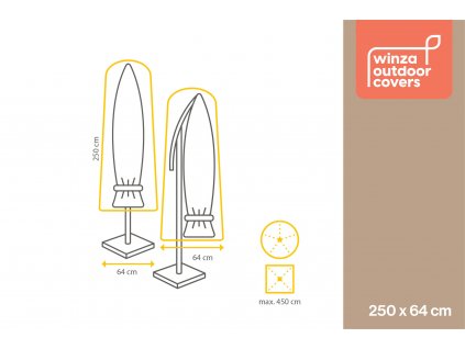 10811 Obal na slunečník 250x64cm Winza 8711666028483
