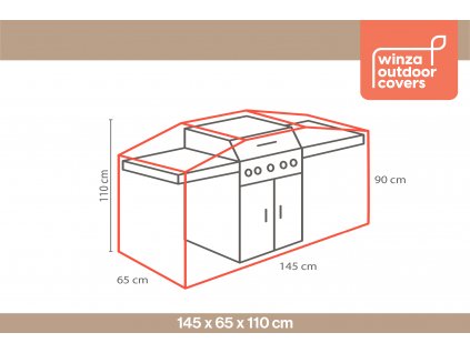 beschermhoesbbq 145x65x110 barbecuehoes maatschets