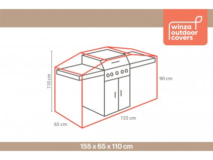 beschermhoesbbq 155x65x110 barbecuehoes maatschets