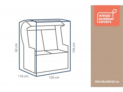 11251 Obal na plážové křeslo 126x116x156/135 cm Winza 8711666027745