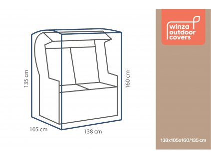 10949 Obal na plážové křeslo 138x105x160/135 cm Winza 8711666027752
