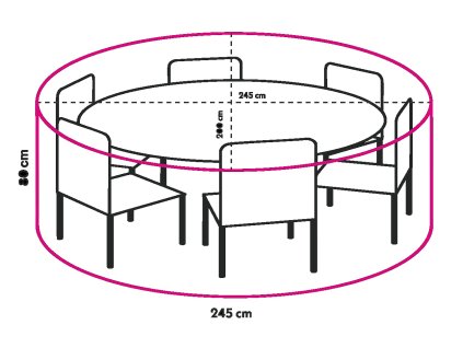 Obal na jídelní soupravu 245x200x80 cm Winza