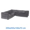 7941 Obal na sedací soupravu ve tvaru L, ROVNORAMENNÁ 255x255x100x70 cm Aerocover 8717591773979