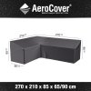 7990 Obal na sedací soupravu ve tvaru L, vysoká opěrka, LEVÁ 270x210x90 cm Aerocover 8717591774181