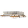 TO5518 NONE7801 Kytsu Teak Lounge Set Complete Creme White