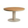 TO01218 Morena Low Dining Table Teak 120 cm Champagne