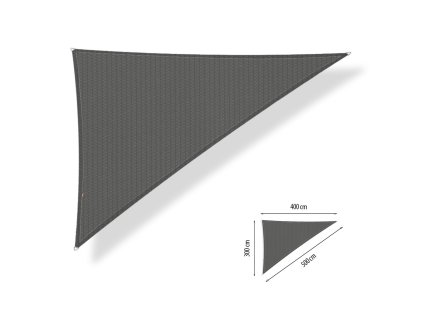 Hoofdafbeelding render schaduwdoek Driekhoek 90graden Variant2 3,00x4,00x5,00m CoolGrey