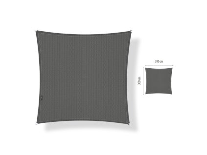 Hoofdafbeelding render schaduwdoek Vierkant 3,00x3,00m CoolGrey