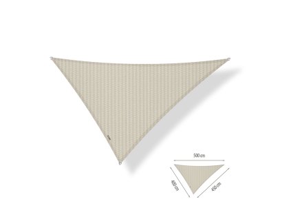 Hoofdafbeelding render schaduwdoek Driekhoek Ongelijkzijdig 4,00x4,50x5,00m SaharaSand