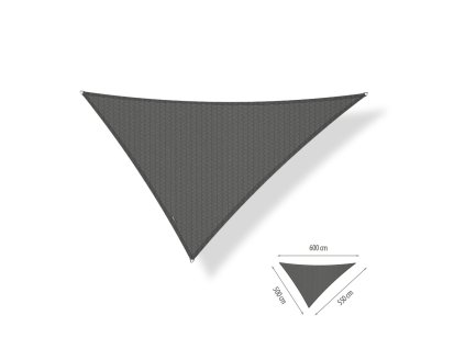 Hoofdafbeelding render schaduwdoek Driekhoek Ongelijkzijdig 5,00x5,50x6,00m CoolGrey