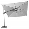7125C zweefparasol Challenger Glow T2 3x3 lichtgrijs geknikt Platinum 8720039160699