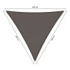 water repellent triangle 400x400x400 santorini grey