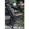 40781 40726 A Livingston Tisch 200x90 dark grey Montana Dining Relaxsessel Alu Textilene Teakarmlehne 12