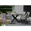 40781 81037 Livingston Tisch 200x90cm dark grey Adora Diningsessel PE twisted white coral 4