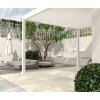 deluxe wand wall pergola weide lamellendach weiss 3 6x4 meter im garten below view