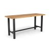 TO6857 Bar Table Teak 210 x 80 cm Charcoal