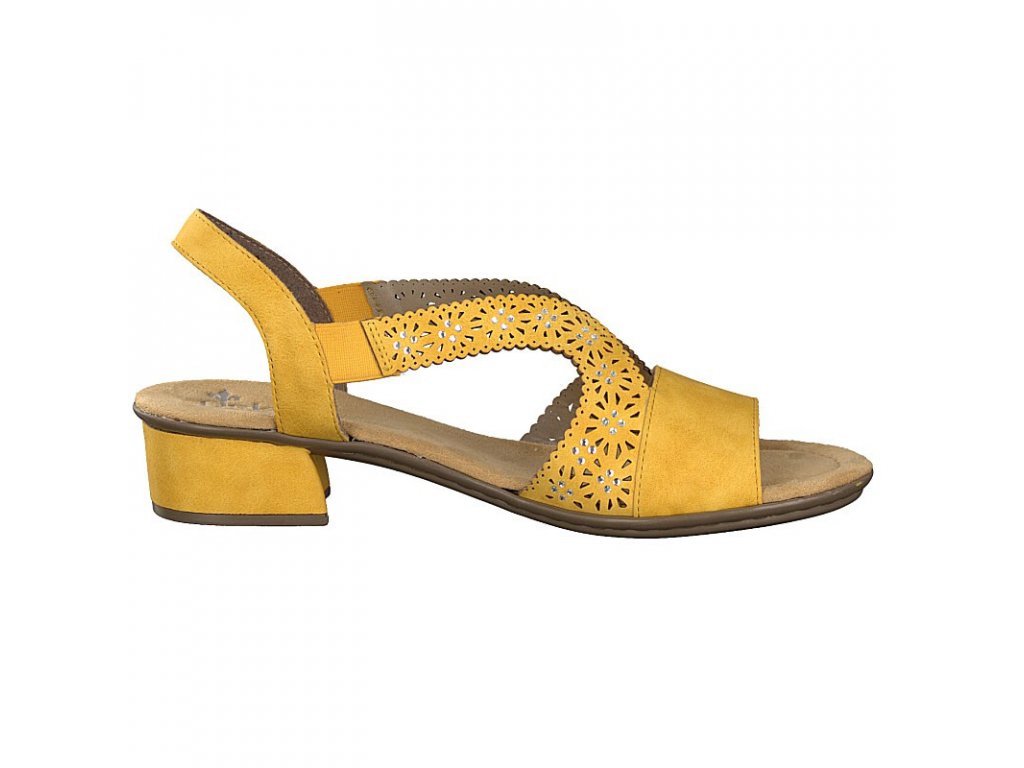 Rieker V 6216-68, dámská letní obuv, žlutá - Pohodlná Obuv