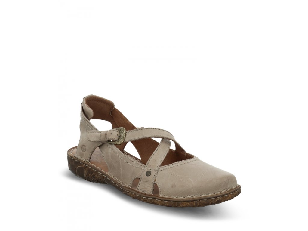 Josef Seibel Rosalie 13 kožené dámské sandále krémová - béžová - Pohodlná  Obuv