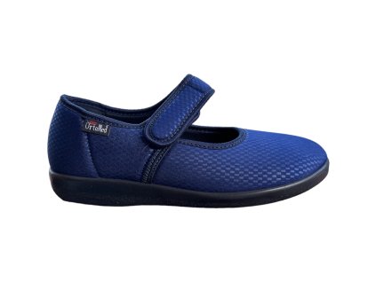 MJ 6047 dámská stretchová obuv modrá šíře H