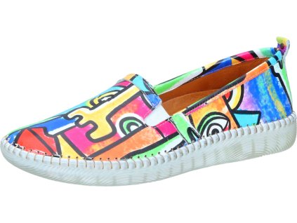 Manitu 840073 00 kožené baleriny kubismus design