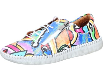 Manitu 850118 00 kožené tenisky kubismus design