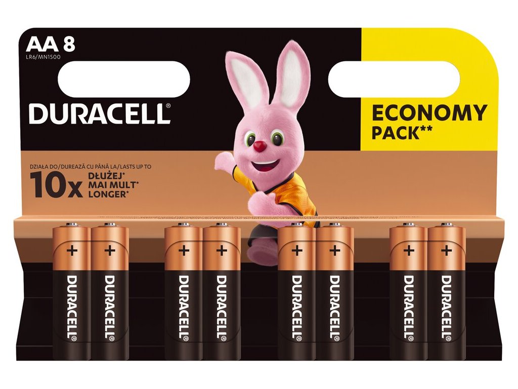 8 x bateria alkaliczna duracell duralock basic c b lr6 aa blister