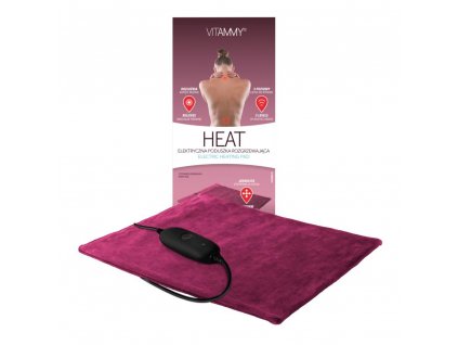 VITAMMY HEAT Elektrická vyhrievacia podložka, ruby červená