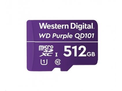 WESTERN DIGITAL MicroSDXC 512GB Purple WDD512G1P0C Class 10
