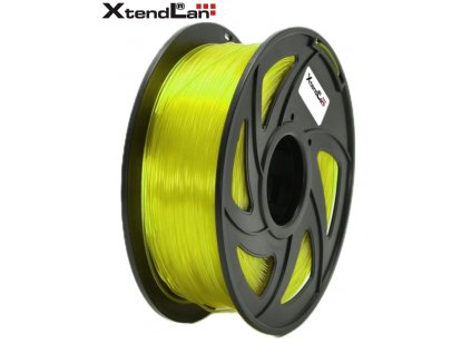 XtendLAN PLA filament 1,75mm průhledný žlutý 1kg
