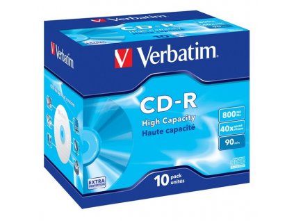 VERBATIM CD-R90 800MB EP/DL/ 40x/ 90min/ jewel/ 10pack