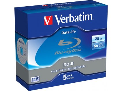 VERBATIM BD-R Blu-Ray 25GB/ 6x/ BAL WORM/ Jewel/ 5pack