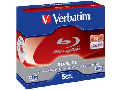 VERBATIM BD-RE Blu-Ray DL 50GB/ 2x/ 5pack/ jewel