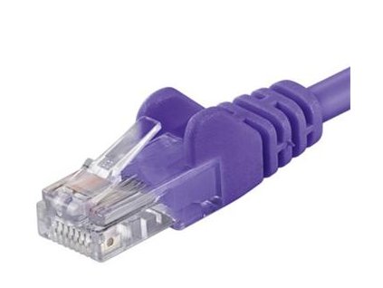 Patch kabel UTP RJ45-RJ45 level 5e 0.25m, fialová