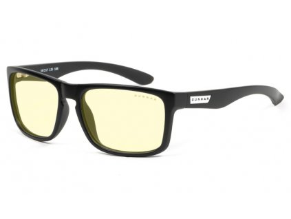 GUNNAR kancelářské dioptrické brýle INTERCEPT READER / obroučky v barvě ONYX / jantarová skla / dioptrie +1,5