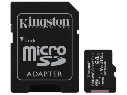 Kingston 64GB Canvas Select Plus 64GB A1 CL10 + adapter