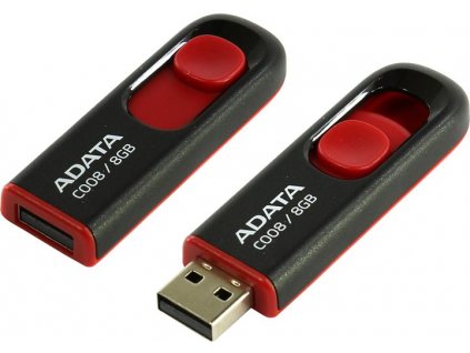 ADATA C008 8GB USB černo/červená