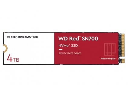 WESTERN DIGITAL SSD RED SN700 4TB / WDS400T1R0C / NVMe M.2 PCIe Gen3 / Interní / M.2 2280