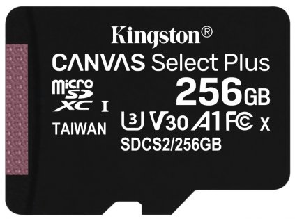 Kingston 256GB microSDXC Canvas Select Plus A1 CL10 bez adaptera